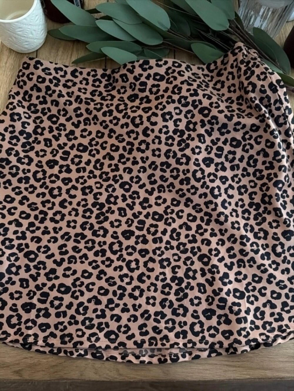Cotton On Leopard Print Mini Skirt - Mauve with Black Spots
